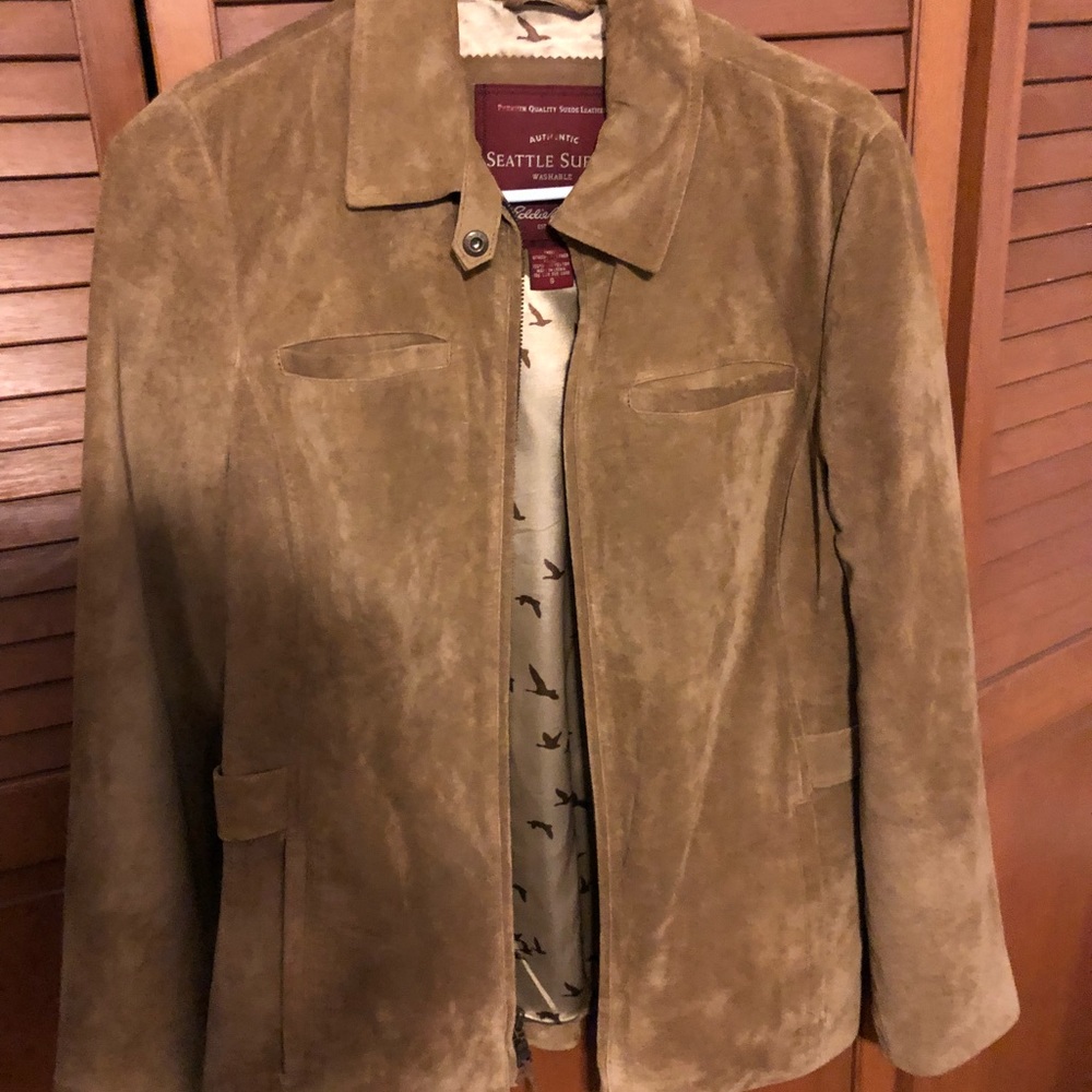 Eddie Bauer’s 💯 authentic suede jacket. Like new